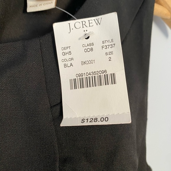 NWT J. Crew Factory Black Wool Blend Sheath Dress, Size 2, Lined Career Workwear - Picture 5 of 9